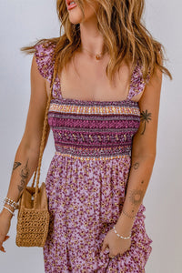 Thumbnail for Floral Square Neck Maxi Dress