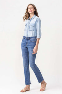 Thumbnail for Lovervet Full Size Maggie Midrise Slim Ankle Straight Jeans