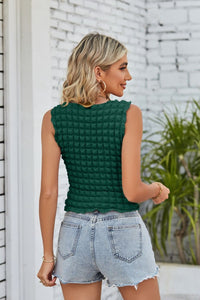 Thumbnail for Textured Round Neck Tank