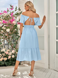 Thumbnail for Off-Shoulder Tied Cutout Dress