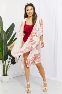 Thumbnail for Floral Side Slit Cover Up