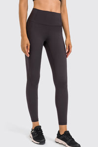 Thumbnail for High Rise Yoga Leggings with Side Pocket