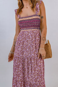 Thumbnail for Floral Square Neck Maxi Dress