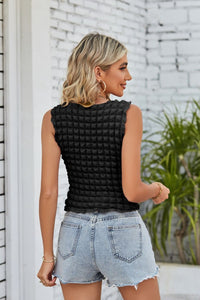Thumbnail for Textured Round Neck Tank