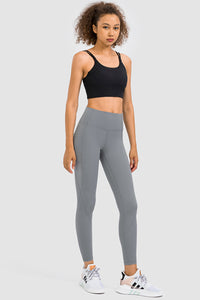 Thumbnail for High Rise Yoga Leggings with Side Pocket