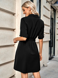 Thumbnail for Johnny Collar Tie Belt Dress