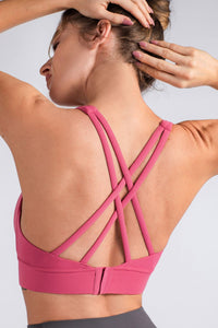 Thumbnail for Back At It Again Crisscross Back Sports Bra