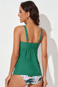 Thumbnail for Full Size Adjustable Strap Tankini Set