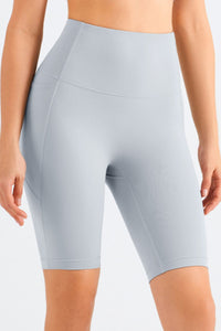 Thumbnail for Feel Like Skin Elastic Waistband Pocket Biker Shorts