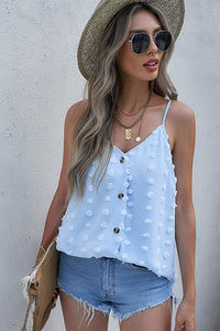 Thumbnail for Swiss Dot Buttoned Cami
