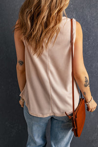 Thumbnail for Waffle Knit Round Neck Tank