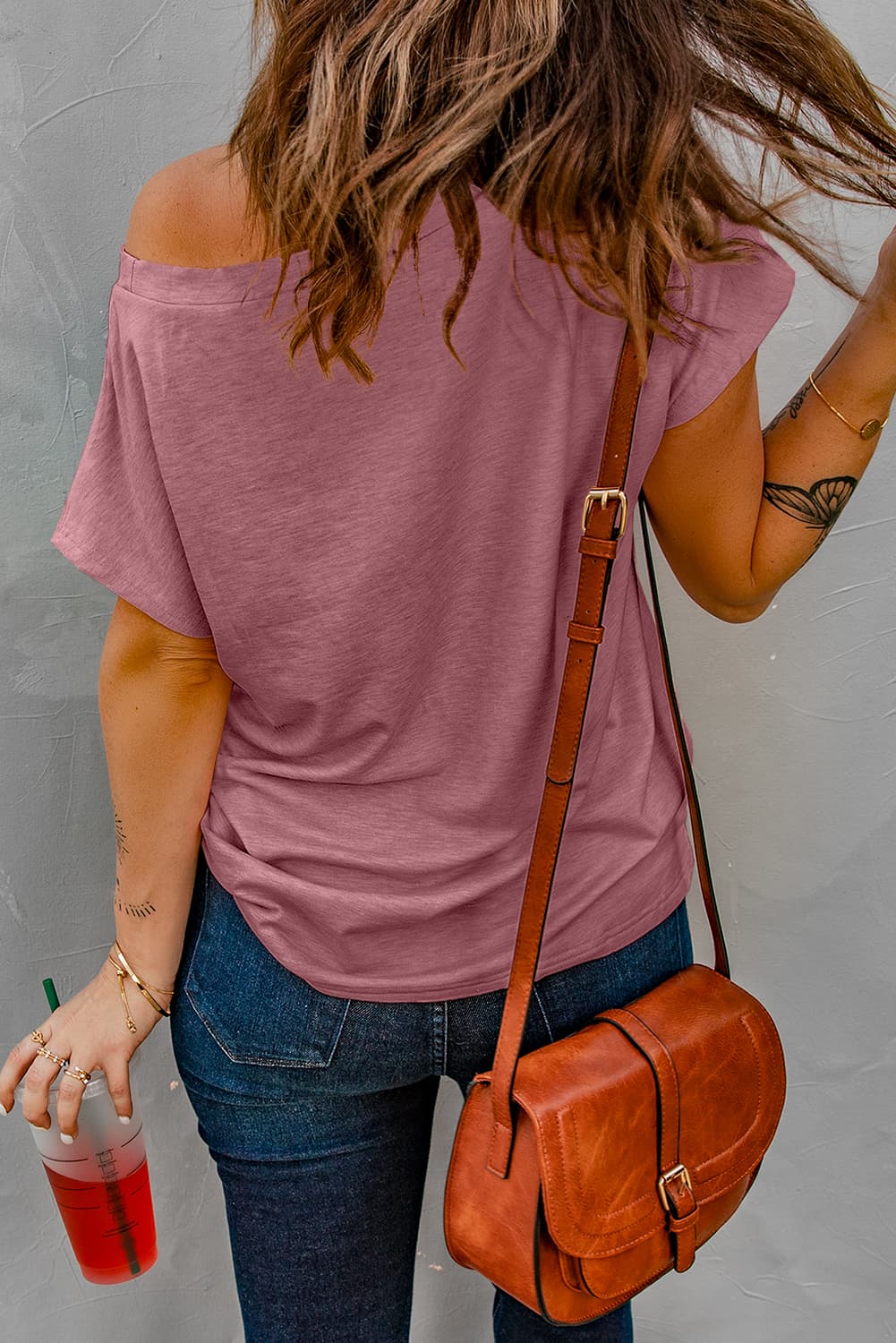 Capped Sleeve Round Neck T-Shirt - MiaMore | Luxary Classic Charm