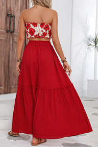 Thumbnail for Floral Tube Top and Maxi Skirt Set