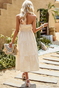 Thumbnail for Smocked Strapless Tiered Midi Dress