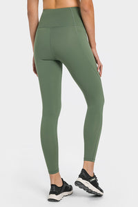 Thumbnail for High Waist Ankle-Length Yoga Leggings with Pockets