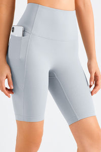 Thumbnail for Feel Like Skin Elastic Waistband Pocket Biker Shorts