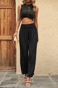Thumbnail for Twist Front Cropped Tank and Pants Set