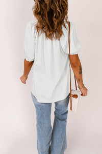 Thumbnail for Smocked Frill Trim Flounce Sleeve Blouse - MiaMore | Luxary Classic Charm